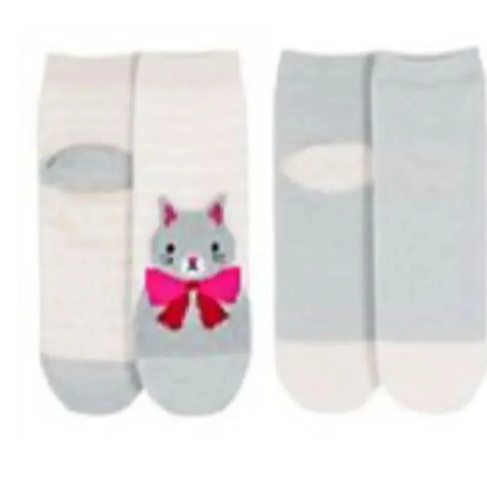 Cuddl Duds Girls 4-10 Ankle Double Layer Slipper Socks Total 6 Pr